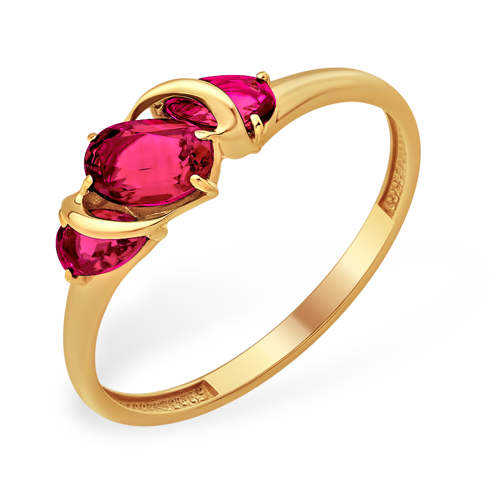 Кольцо из красного золота 585 пробы с рубином гт 210000000335