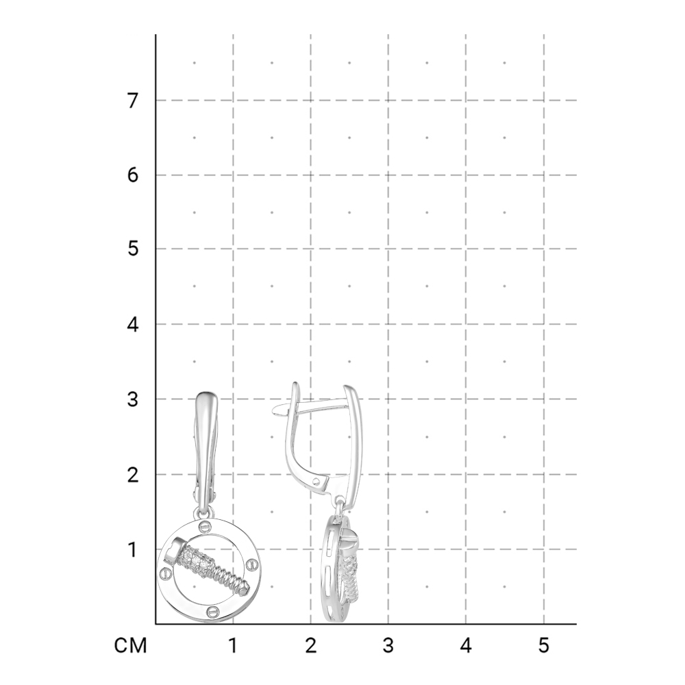 112100000743 Серьги (Серебро 925) фото