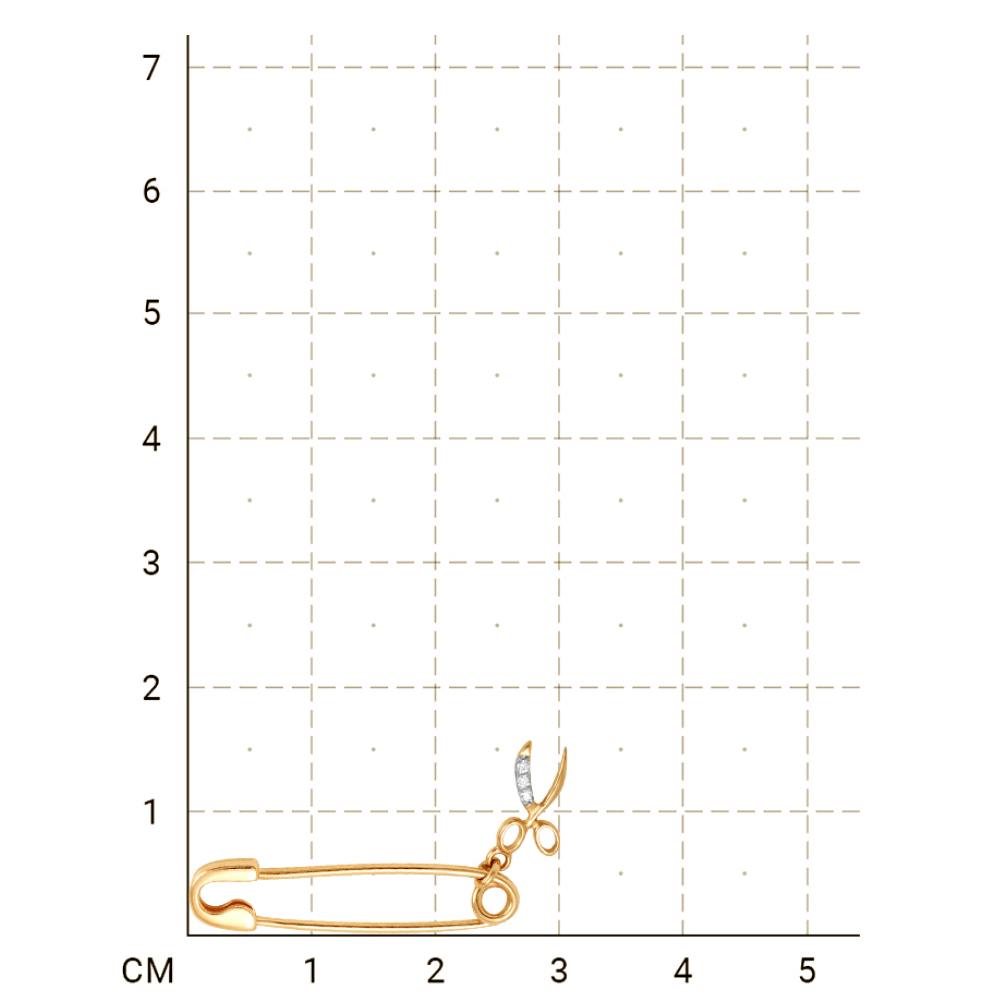215020000010 Булавка (Золото 585К) фото