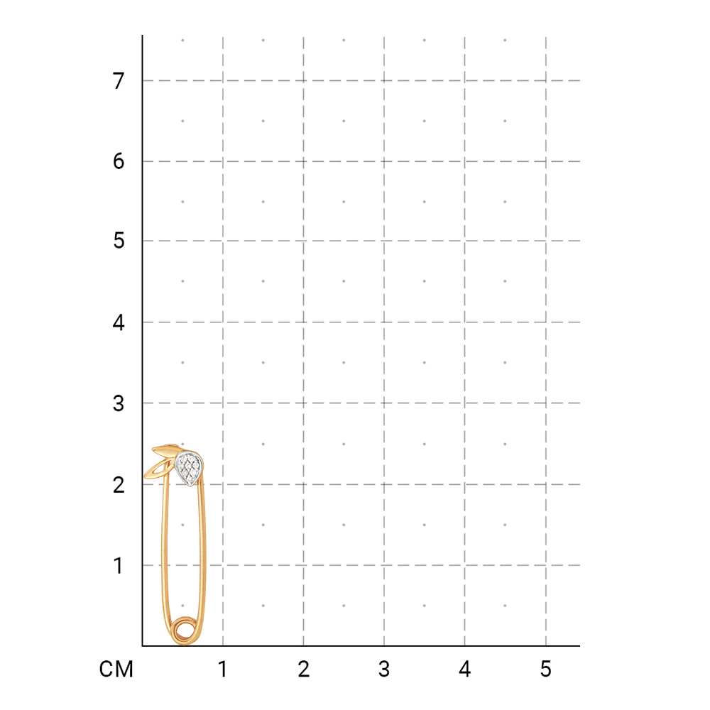 215020000073 Булавка (Золото 585К) фото
