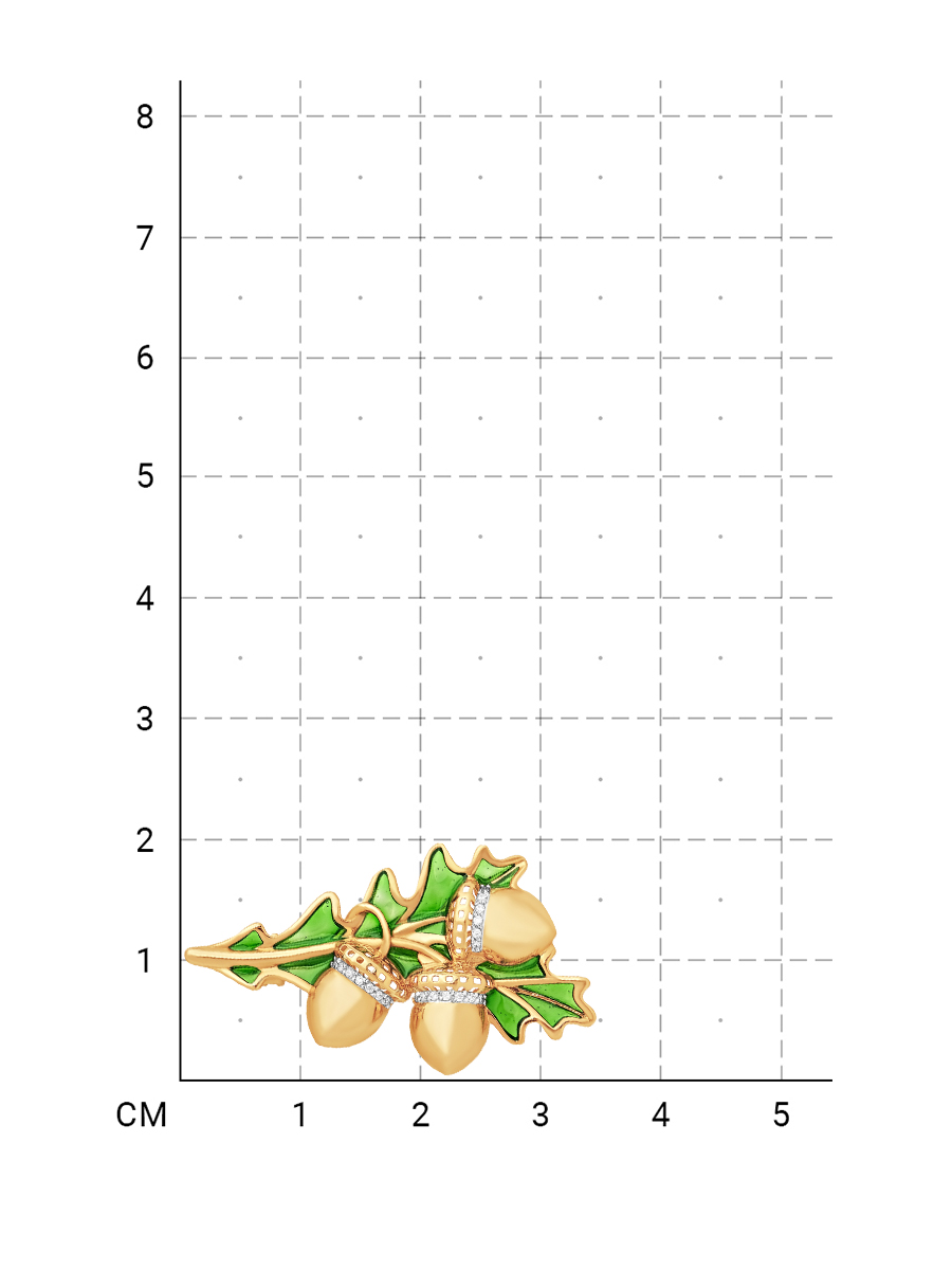 215020000042 Брошь (Золото 585К) фото