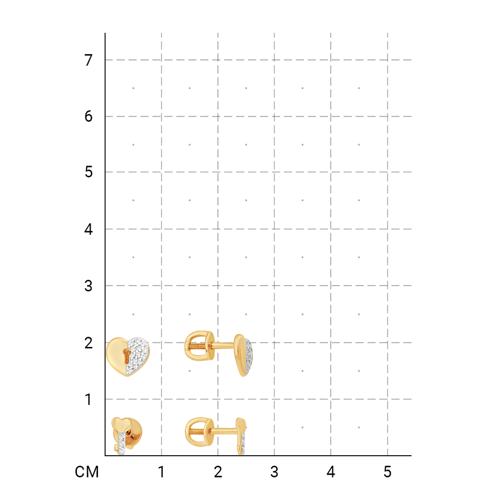 212020001583 Непарные серьги (Золото 585К) фото