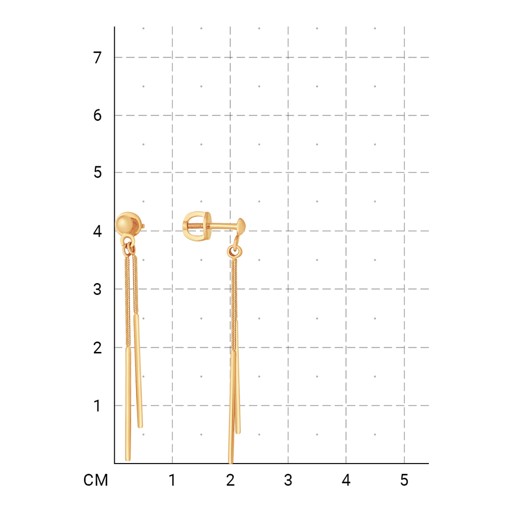 212000000740 Серьги (Золото 585К) фото