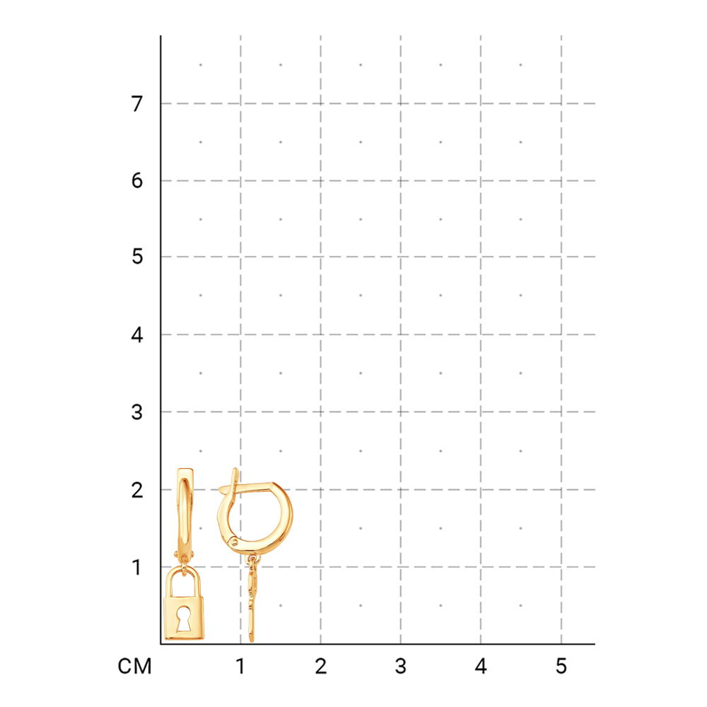 212000001201 Непарные серьги (Золото 585К) фото