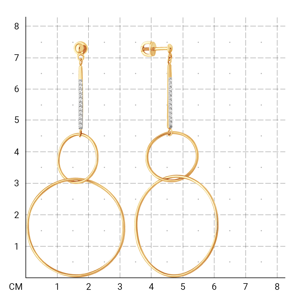 212020002813 Серьги (Золото 585К) фото