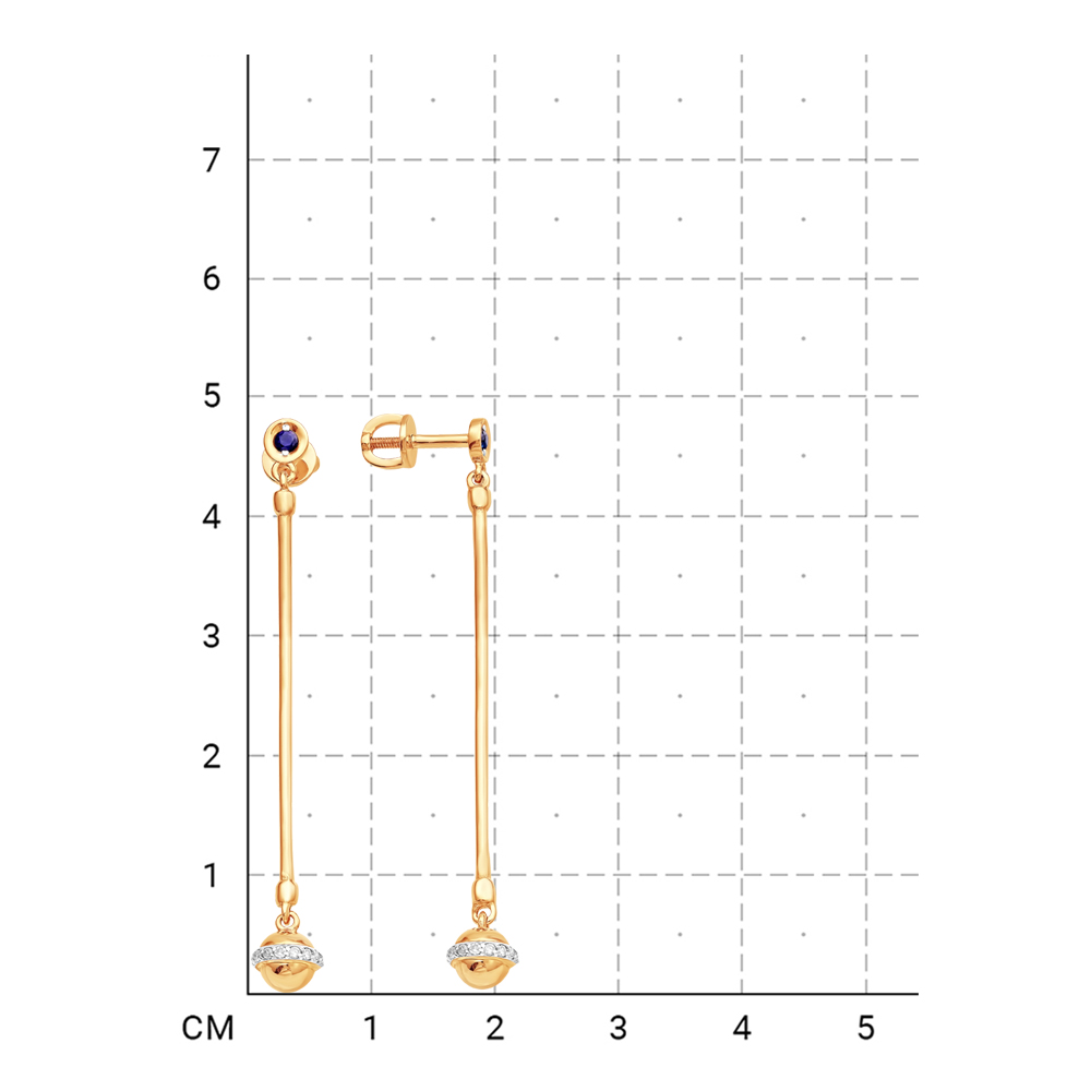 212080000355 Серьги (Золото 585К) фото
