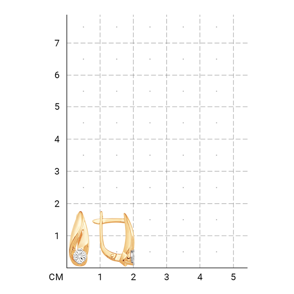 212010001095 Серьги (Золото 585К) фото